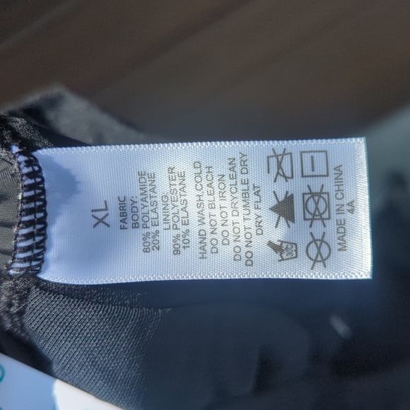 Women's Stylish Black Tummy Control One Piece Swimsuit - Size XL NWT - Picture 5 of 8